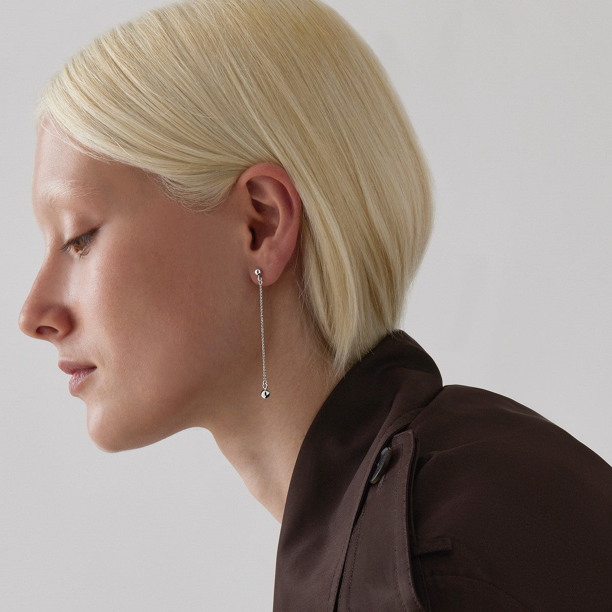 Najo Sunbeam Silver Stud Drop Earrings. Design No: E7250