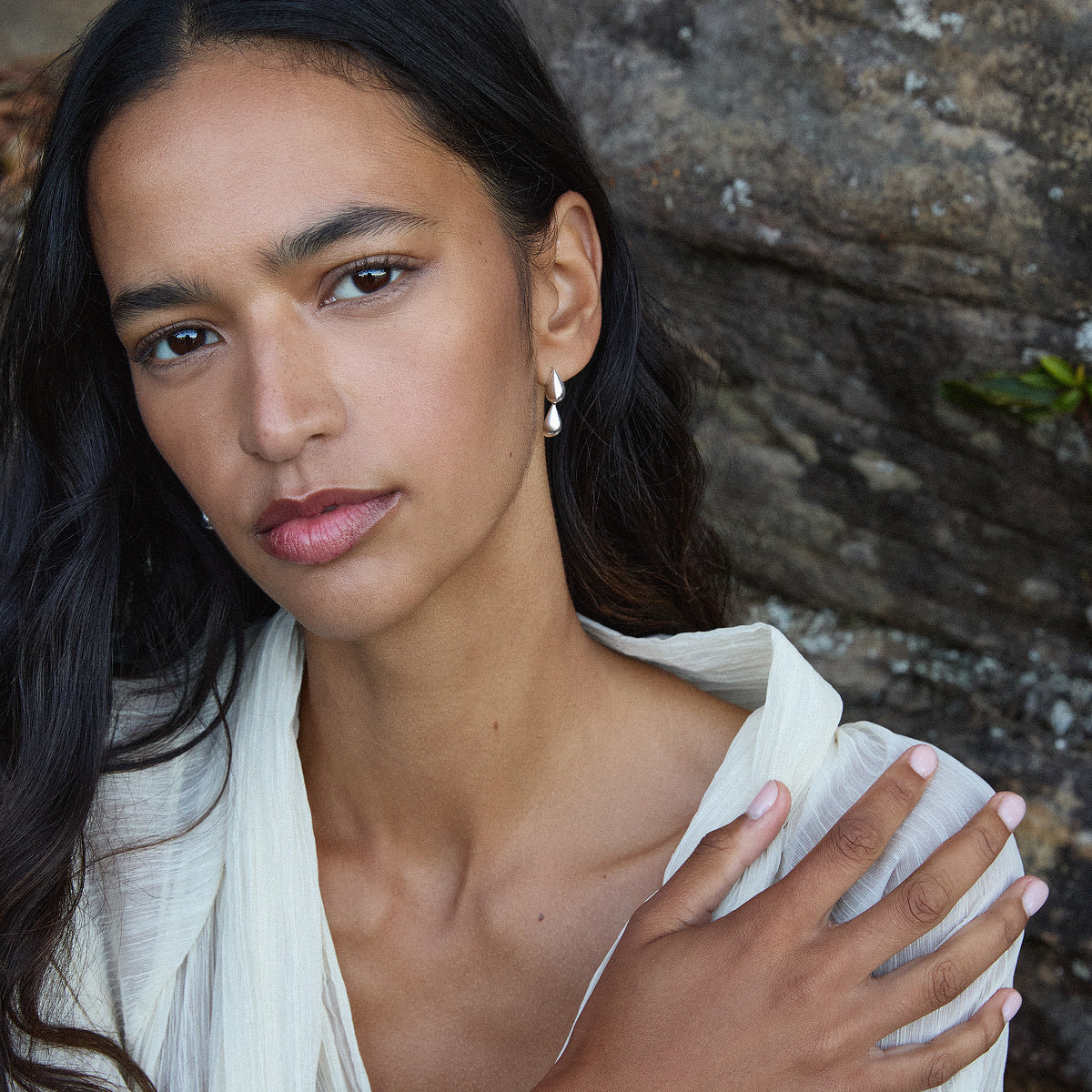 Najo Liora Double Drop Stud Earring. Design No: E7421