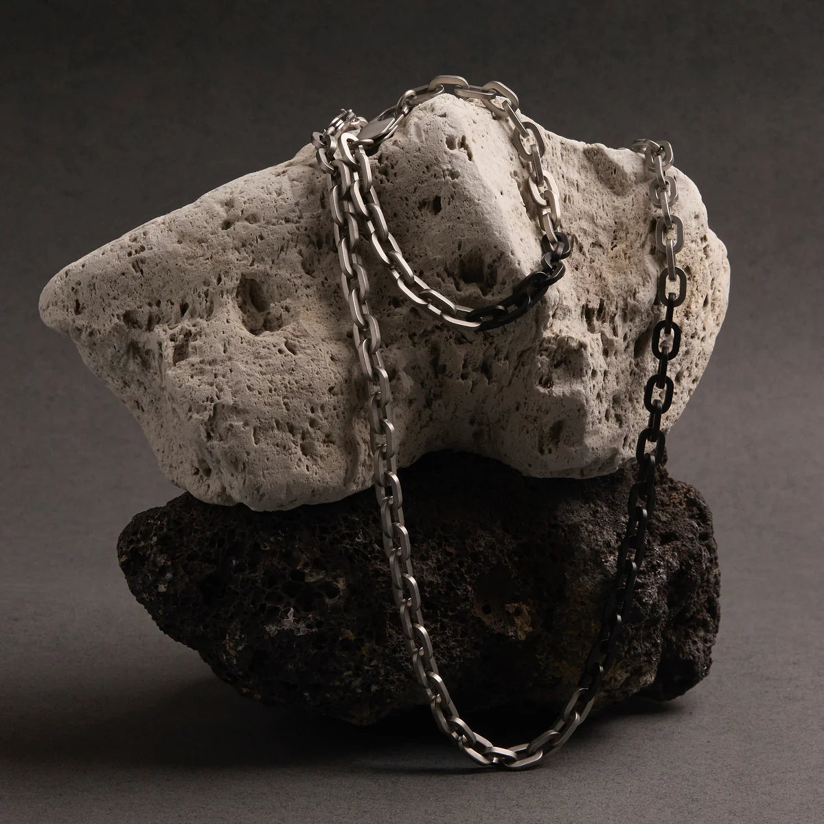 Najo Echo Men's 2-Tone Steel Necklace (60cm+ext). Design No: N9045